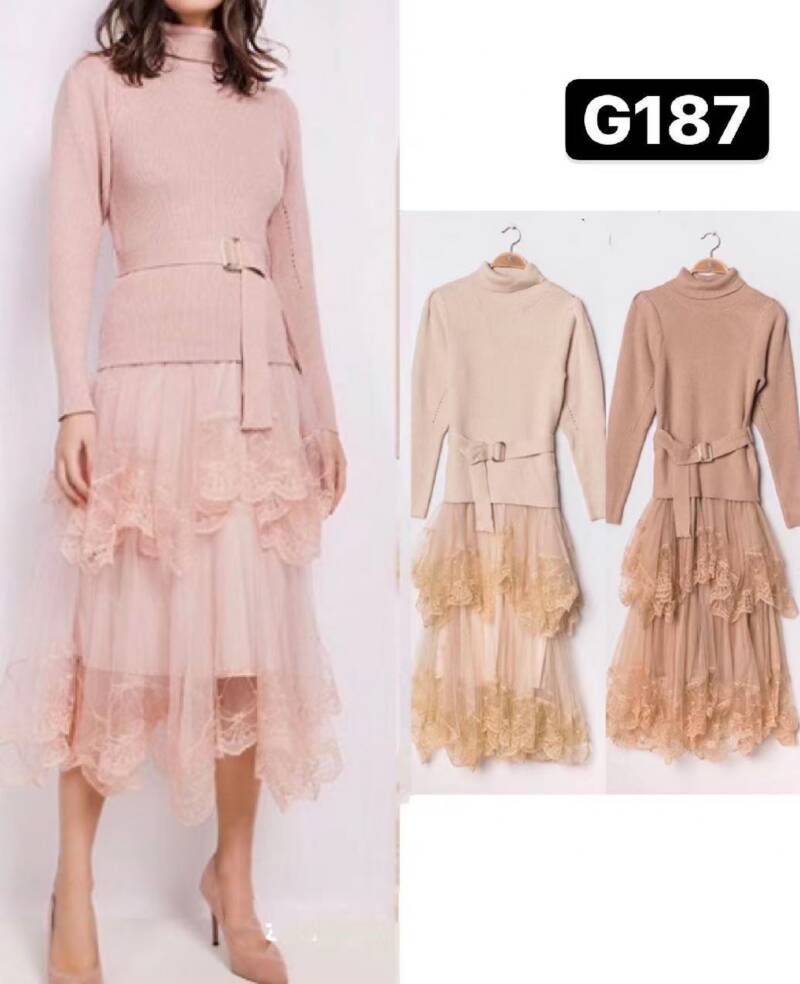 Sukienka swetry  damska (Francja produkt) Roz Standard Mix kolor, Paszka 6 szt