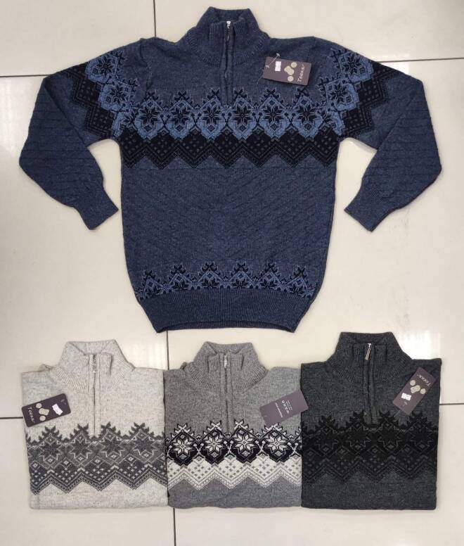 Sweter męski (Turecki produkt) Roz M-XL, Mix kolor Paczka 12 szt
