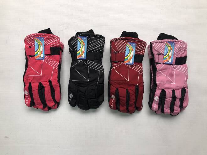 Rękawiczki narciarskie dziecięce Roz Standard, Mix kolor Paczka 12 szt