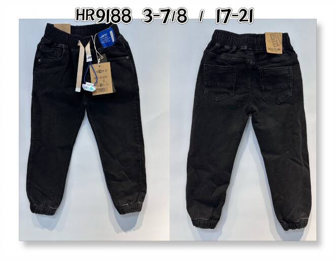 Spodnie jeansowe chłopięce Roz 3-8/17-21, Paczka 12 szt, Mix kolor