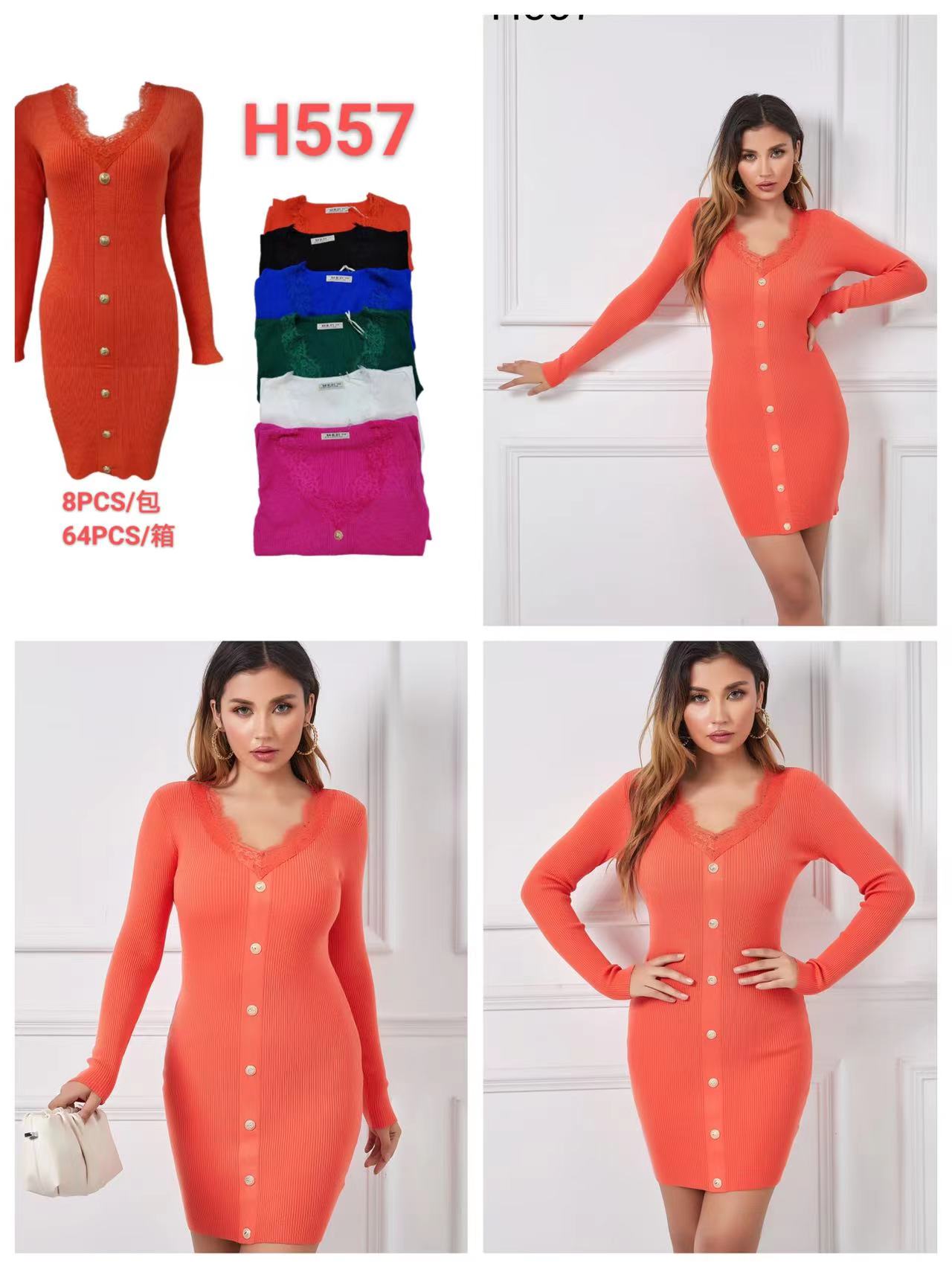 Sukienka damska ( Turecki produkt) Roz Standard, Mix Kolor. Paczka 8szt