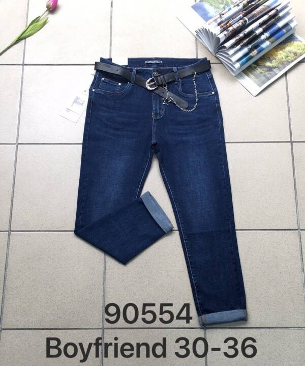 Spodnie damska jeansy  duże .Roz 30-36 . Paszka 12szt . 1 kolor.