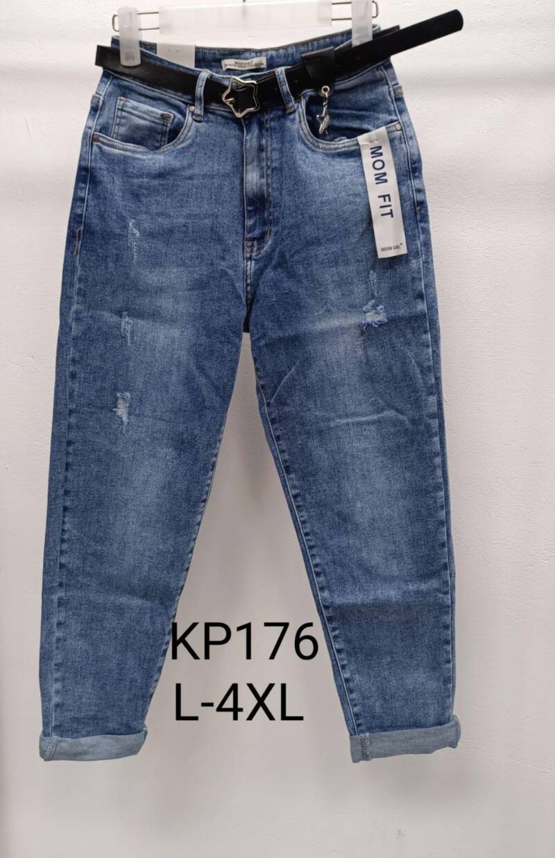Spodnie damska jeans . Roz L-4XL. 1 kolor. Paszka 10szt.  