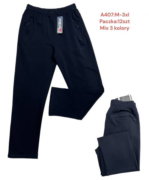 Spodnie dresowe meskie (Turecki produckt). Roz M-3XL. Mix 3 kolor. Paszka 12 szt