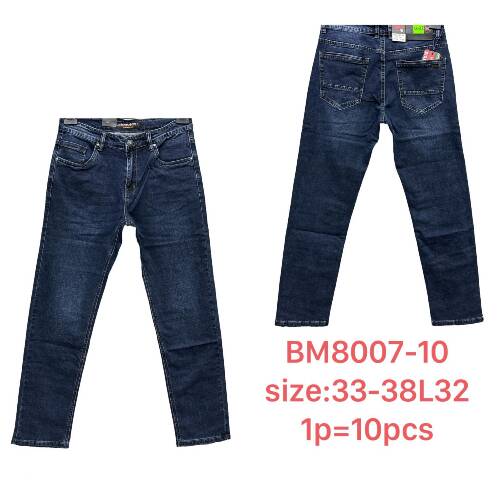 Spodnie jeans meskie Roz 33-38, 1 Kolor, Paszka 10 szt