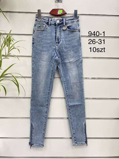 Spodnie damska jeans. Roz 27-31 .1 Kolor. Paszka 10 szt