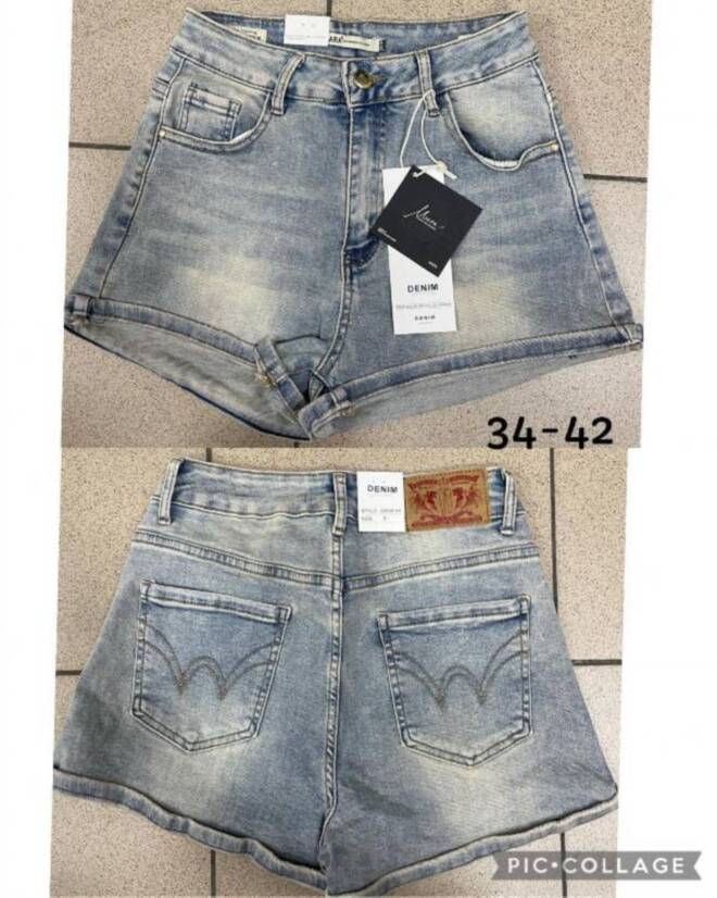 Szorty damskie jeans Roz 34-42 .1 kolor Paszka 10 szt