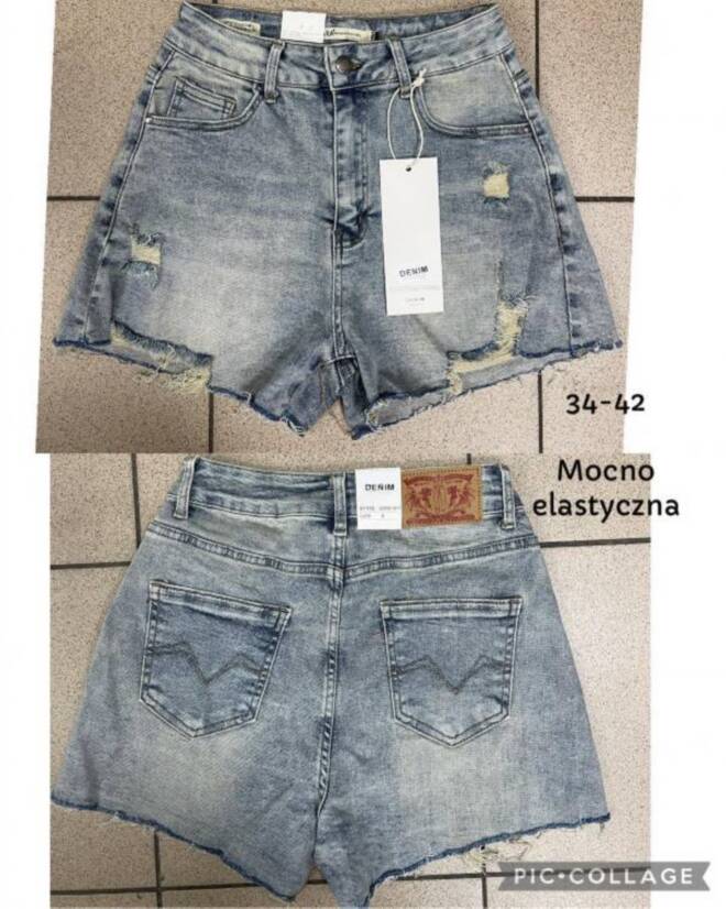 Szorty damskie jeans Roz 34-42 .1 kolor Paszka 10 szt