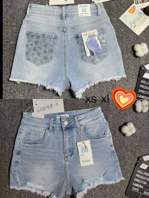 Szorty damskie jeansy Roz XS-XL. 1 kolor Paczka 10 szt