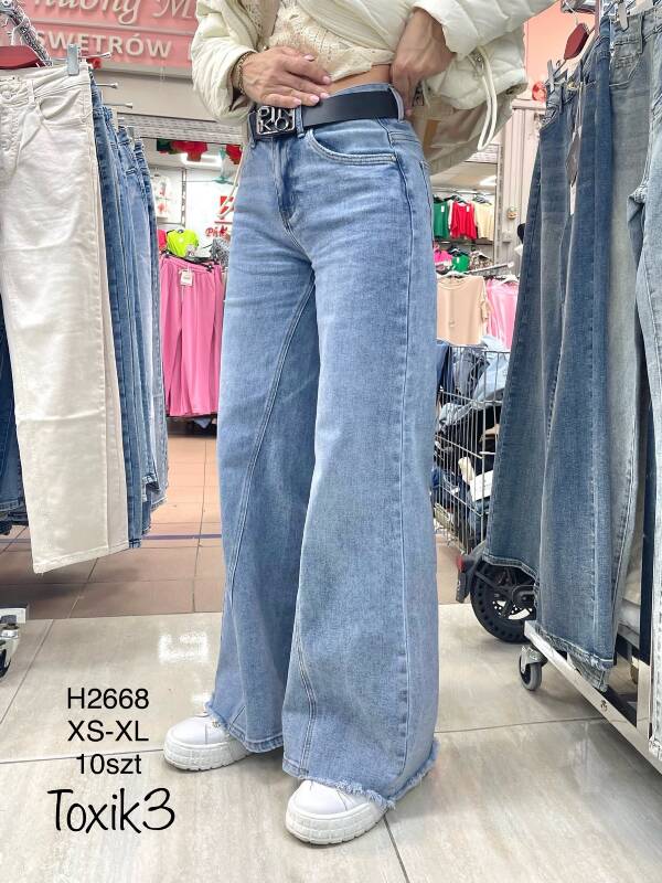 Spodnie damska jeans . Roz XS-XL. 1 kolor. Paszka 10szt.  