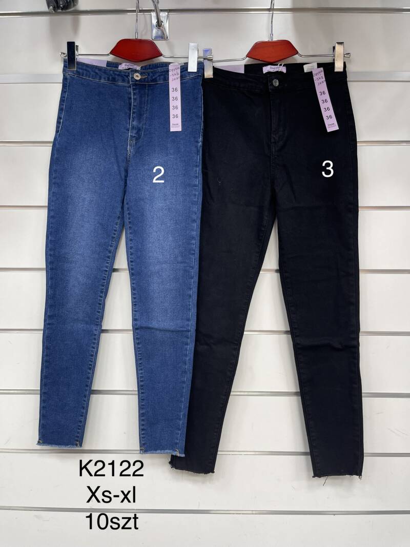 Spodnie damska jeans . Roz XS-XL. 1 kolor. Paszka 10szt.  