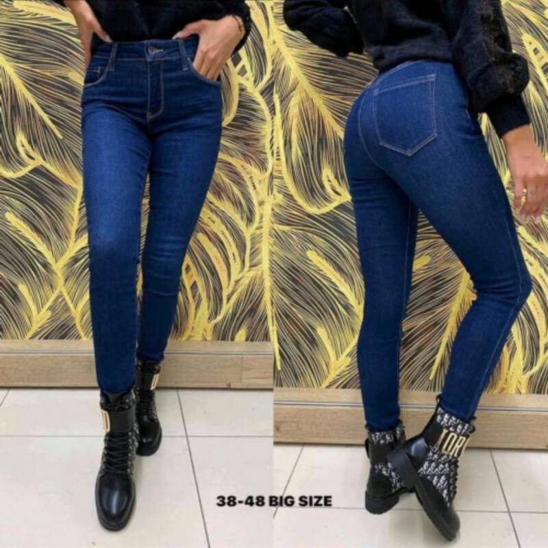 Spodnie damska jeans . Roz 38-48. 1 kolor. Paszka 12szt.  