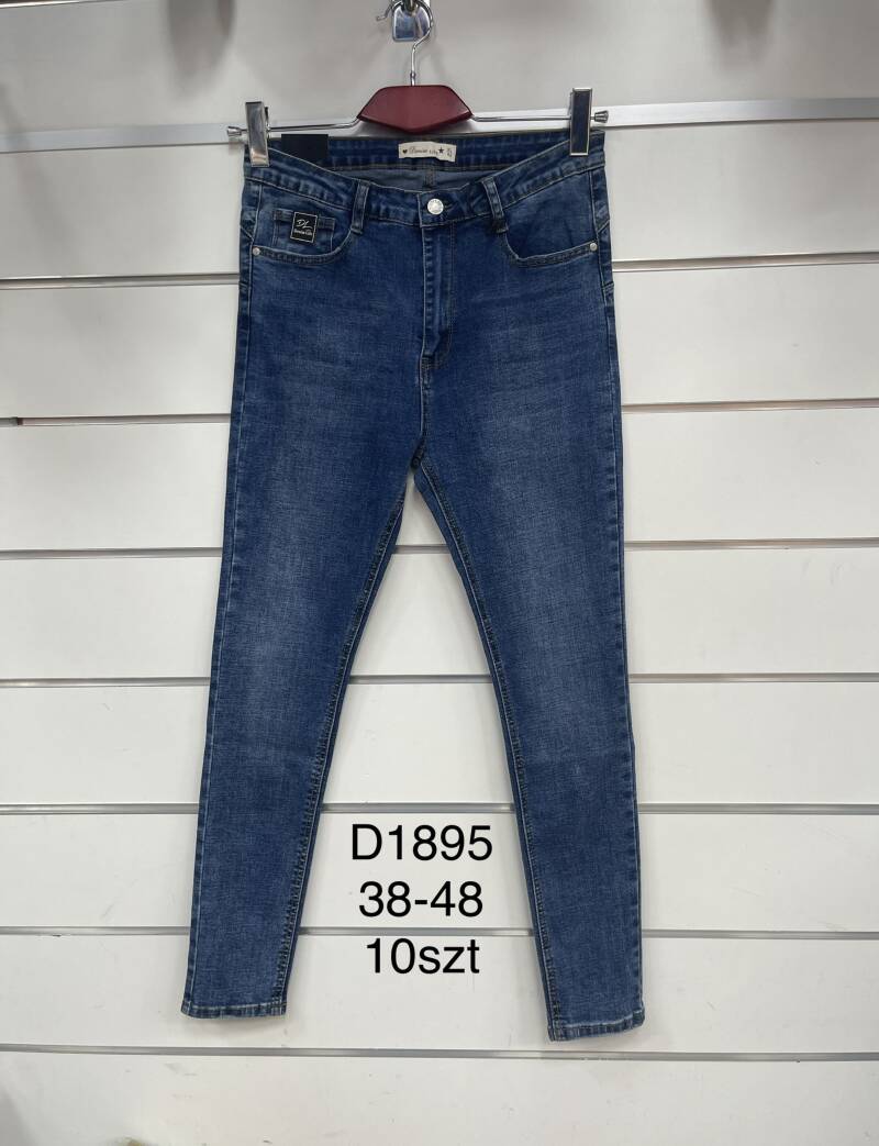 Spodnie damska jeans . Roz 38-48. 1 kolor. Paszka 10szt.  