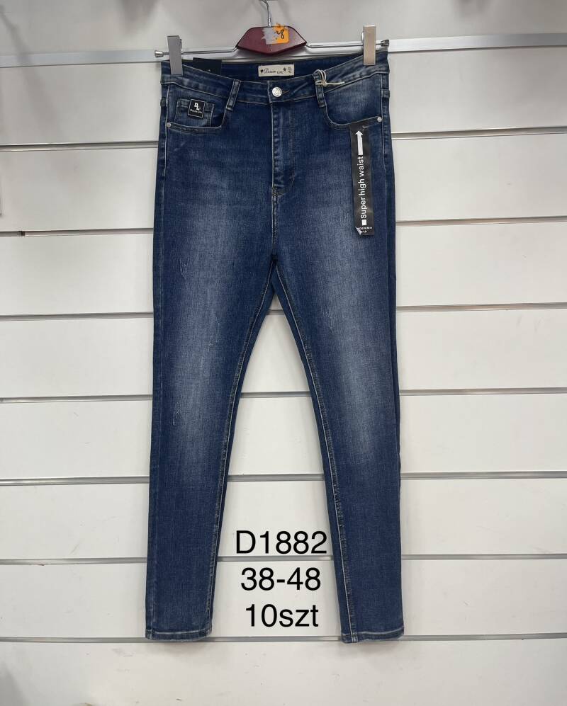 Spodnie damska jeans . Roz 38-48. 1 kolor. Paszka 10szt.  