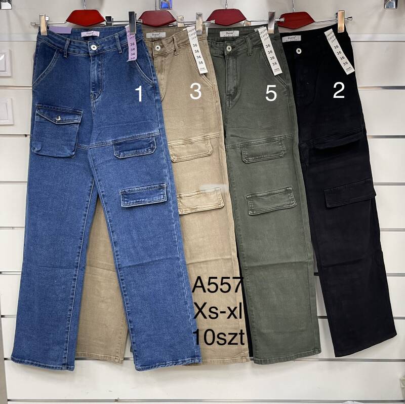 Spodnie damska jeans . Roz XS-XL. 1 kolor. Paszka 10szt.  