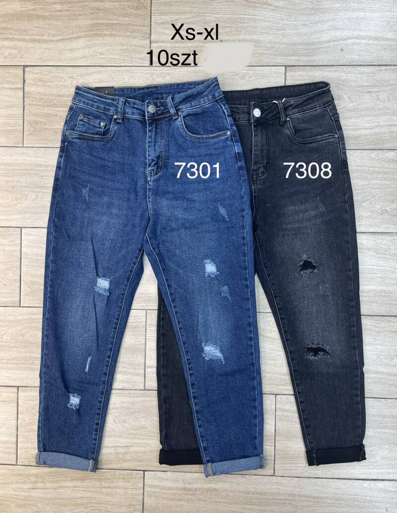 Spodnie damska jeans . Roz XS-XL. 1 kolor. Paszka 10szt.  