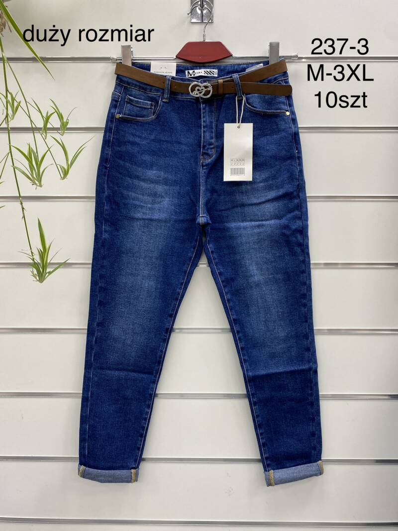 Spodnie damska jeans . Roz M-3XL. 1 kolor. Paszka 10szt.  
