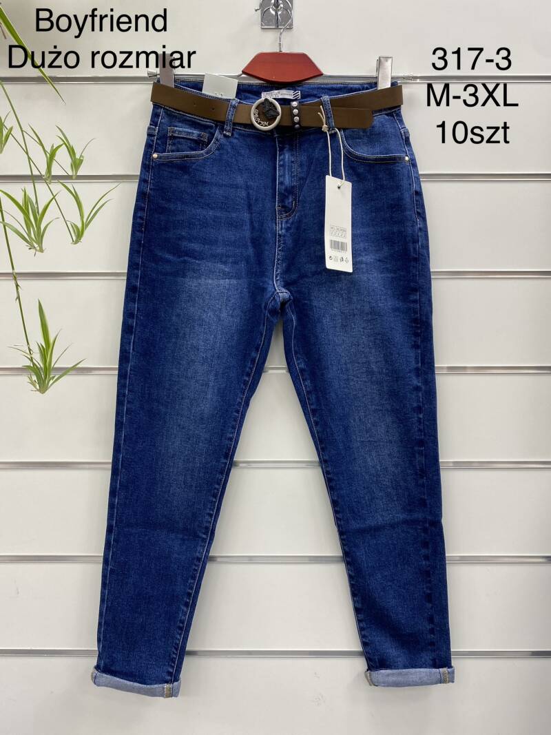 Spodnie damska jeans . Roz M-3XL. 1 kolor. Paszka 10szt.  