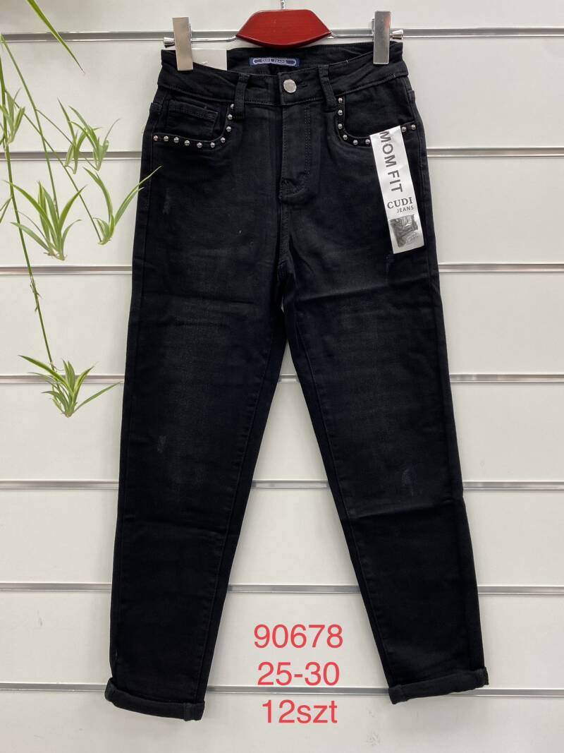 Spodnie damska jeans . Roz 25-30. 1 kolor. Paszka 12szt.  