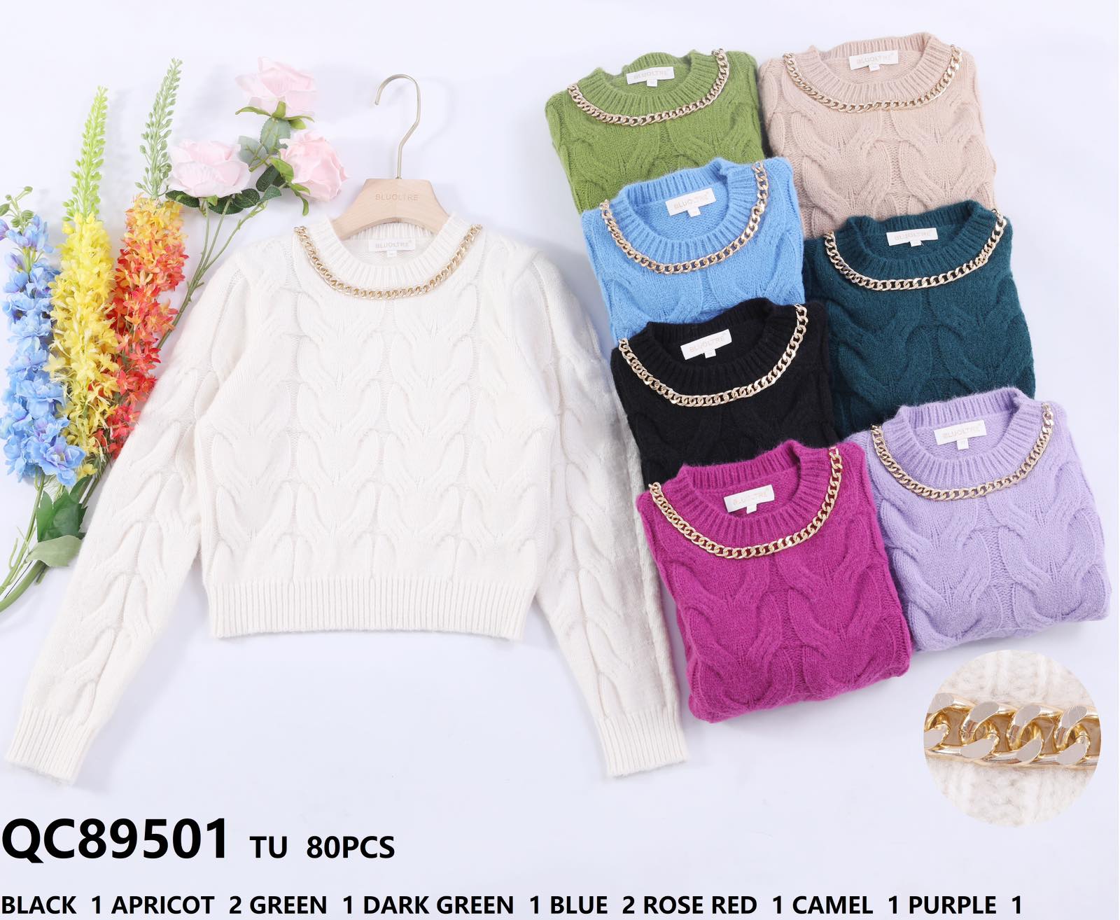 Swetry damskie (Francja produkt) Roz Standard .Mix kolor, Paszka 10 szt