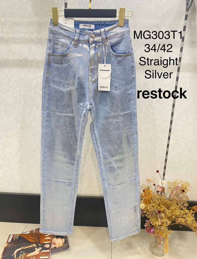 Spodnie damska jeans . Roz 34.42. 1 kolor. Paszka 10szt.  
