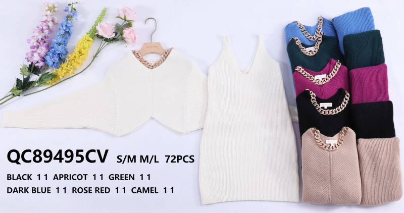 Sukienka  Swetry damska (Francja produkt) Roz S/M.M/L.Mix kolor, Paszka 10 szt