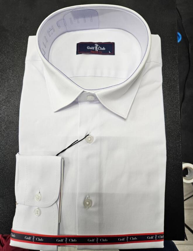 Koszule męskie na długi rękaw (Turecki produkt) Roz M-3XL, 1 kolor Paczka 6 szt