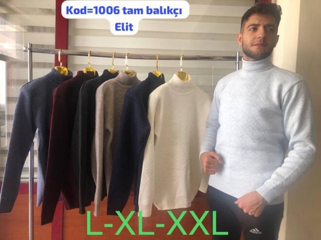 Sweter męski (Turecki produkt) Roz L-2XL, 1 kolor Paczka 4 szt