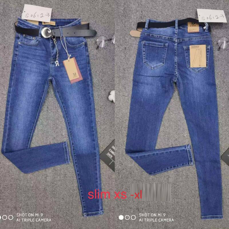 Spodnie damska jeans . Roz XS-XL. 1 kolor. Paszka 10szt.  