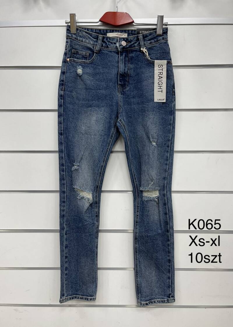 Spodnie damska jeans . Roz XS-XL. 1 kolor. Paszka 10szt.  