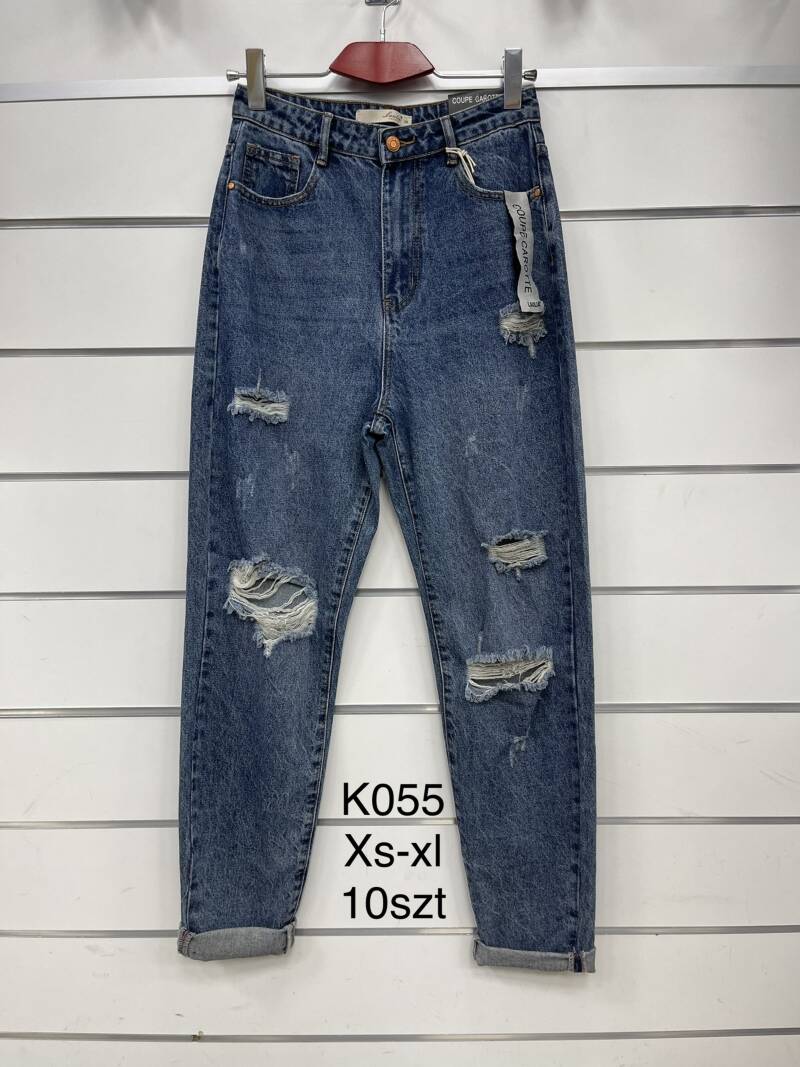 Spodnie damska jeans . Roz XS-XL. 1 kolor. Paszka 10szt.  