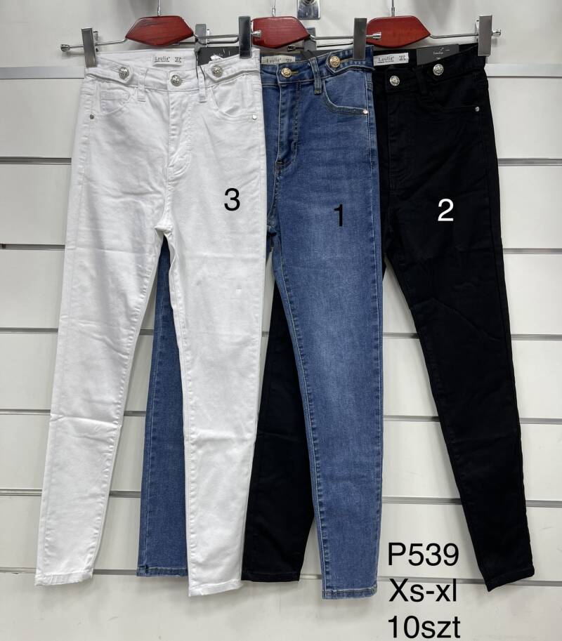 Spodnie damska jeans . Roz XS-XL. 1 kolor. Paszka 10szt.  