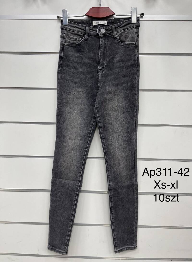Spodnie damska jeans . Roz XS-XL. 1 kolor. Paszka 10szt.  