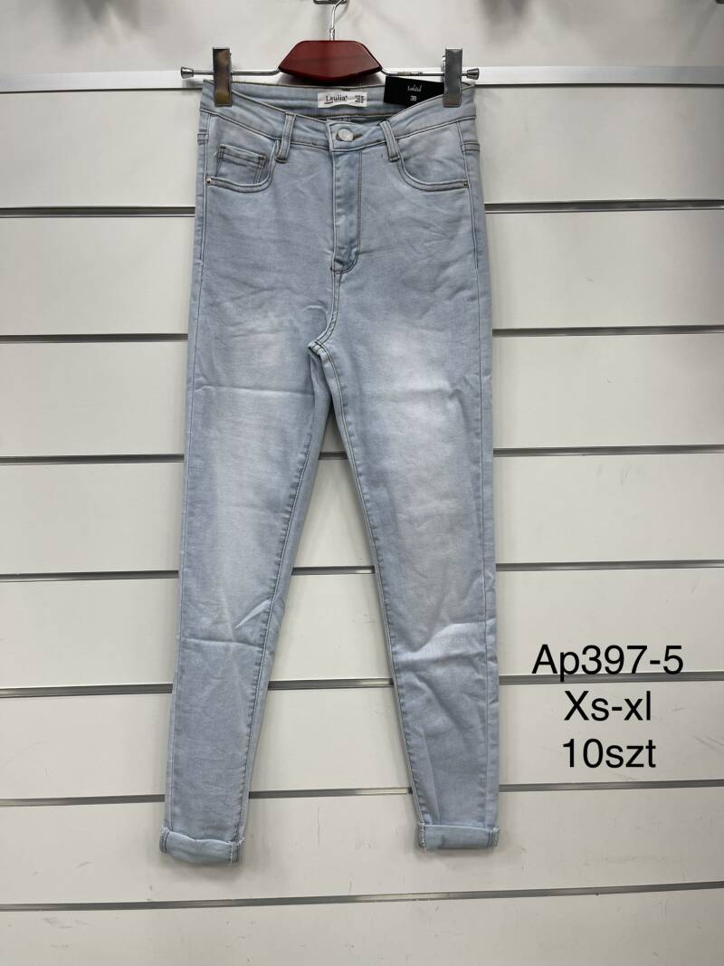 Spodnie damska jeans . Roz XS-XL. 1 kolor. Paszka 10szt.  