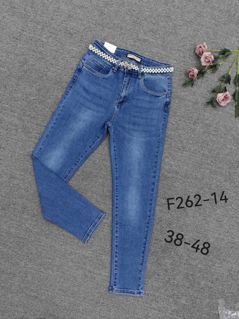 Spodnie damska jeans duze . Roz 38-48. 1 kolor. Paszka 12szt.  