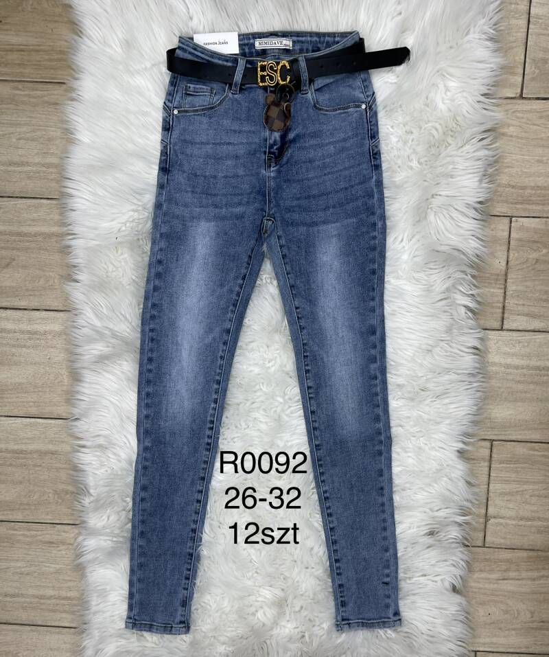 Spodnie  damska jeans . Roz 26-32. 1 kolor. Paszka 12szt.  