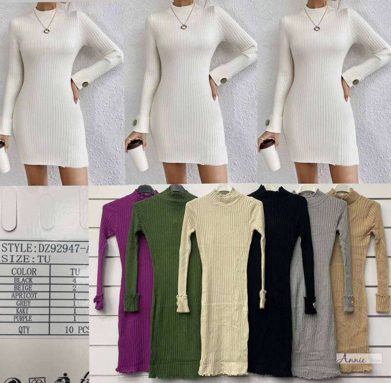 Sukienka swetry  damska (Włoskie produkt) Roz Standard Mix kolor Paczka 5 szt