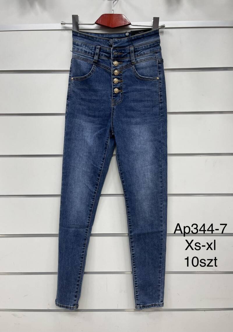 Spodnie damska jeans . Roz XS-XL. 1 kolor. Paszka 10szt.  