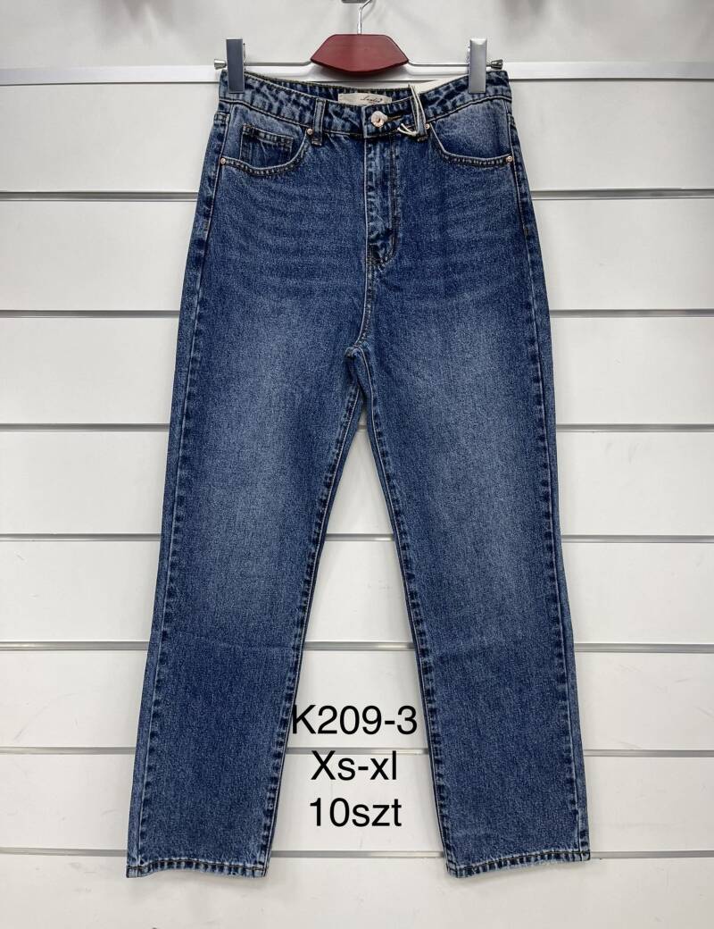 Spodnie damska jeans . Roz XS-XL. 1 kolor. Paszka 10szt.  