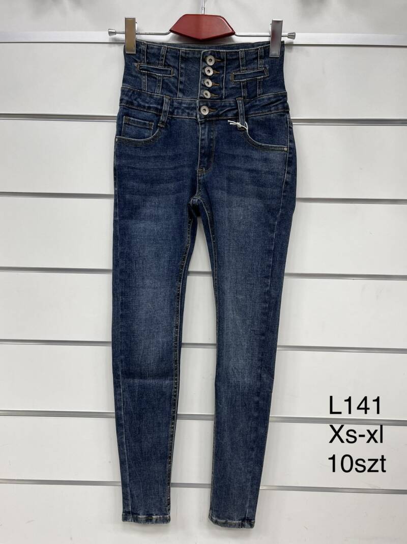 Spodnie damska jeans . Roz XS-XL. 1 kolor. Paszka 10szt.  