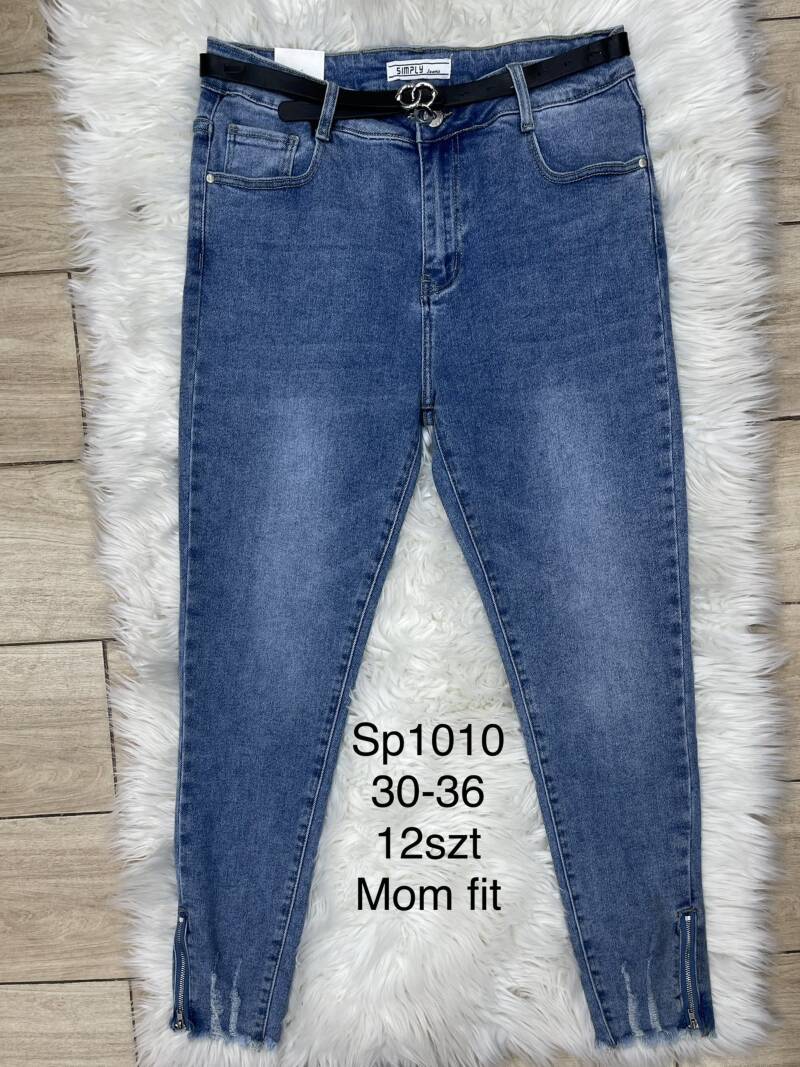 Spodnie damska jeans . Roz 30-36. 1 kolor. Paszka 12szt.  