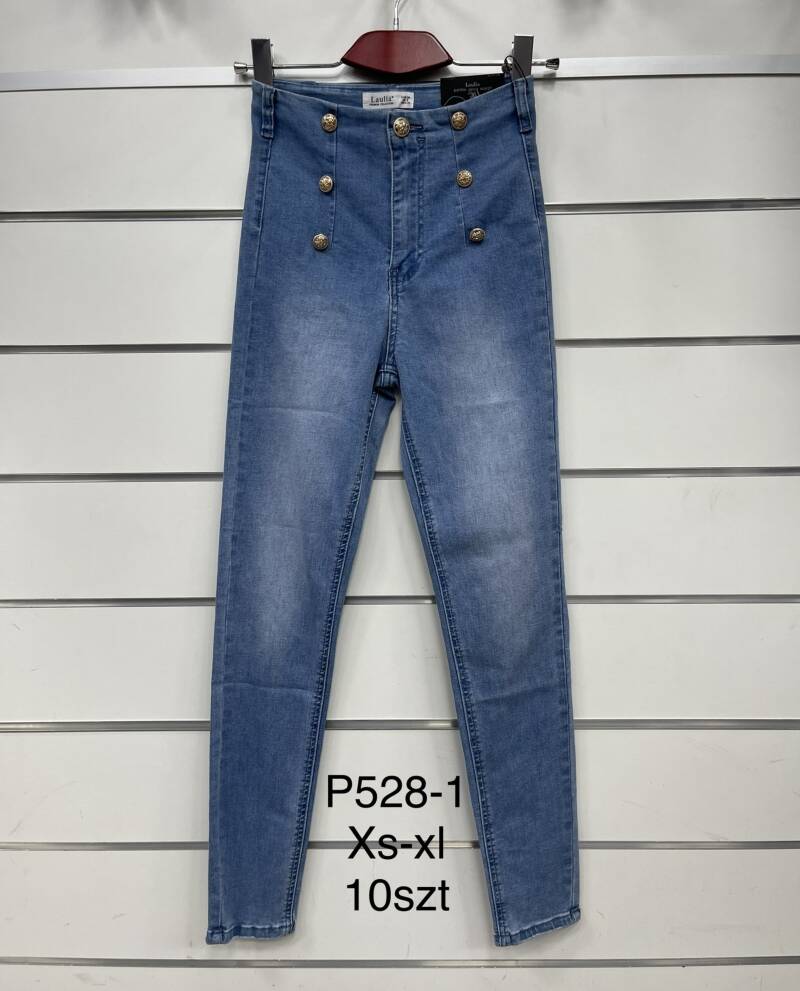 Spodnie damska jeans . Roz XS-XL. 1 kolor. Paszka 10szt.  