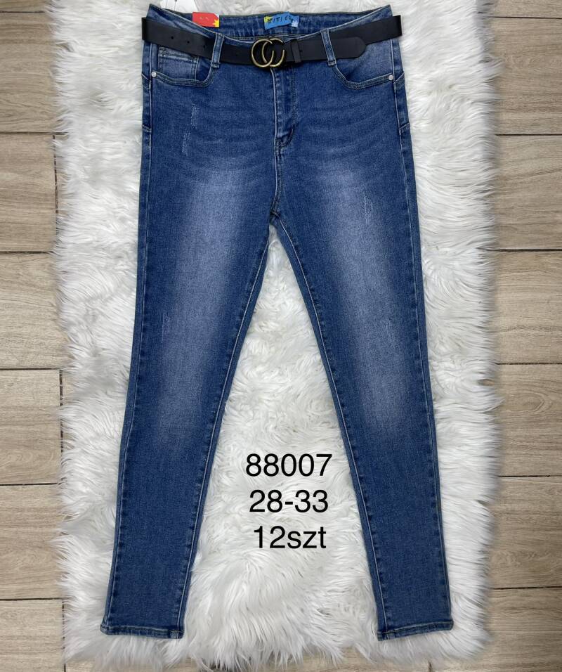 Spodnie damska jeans . Roz 28-34. 1 kolor. Paszka 12szt.  