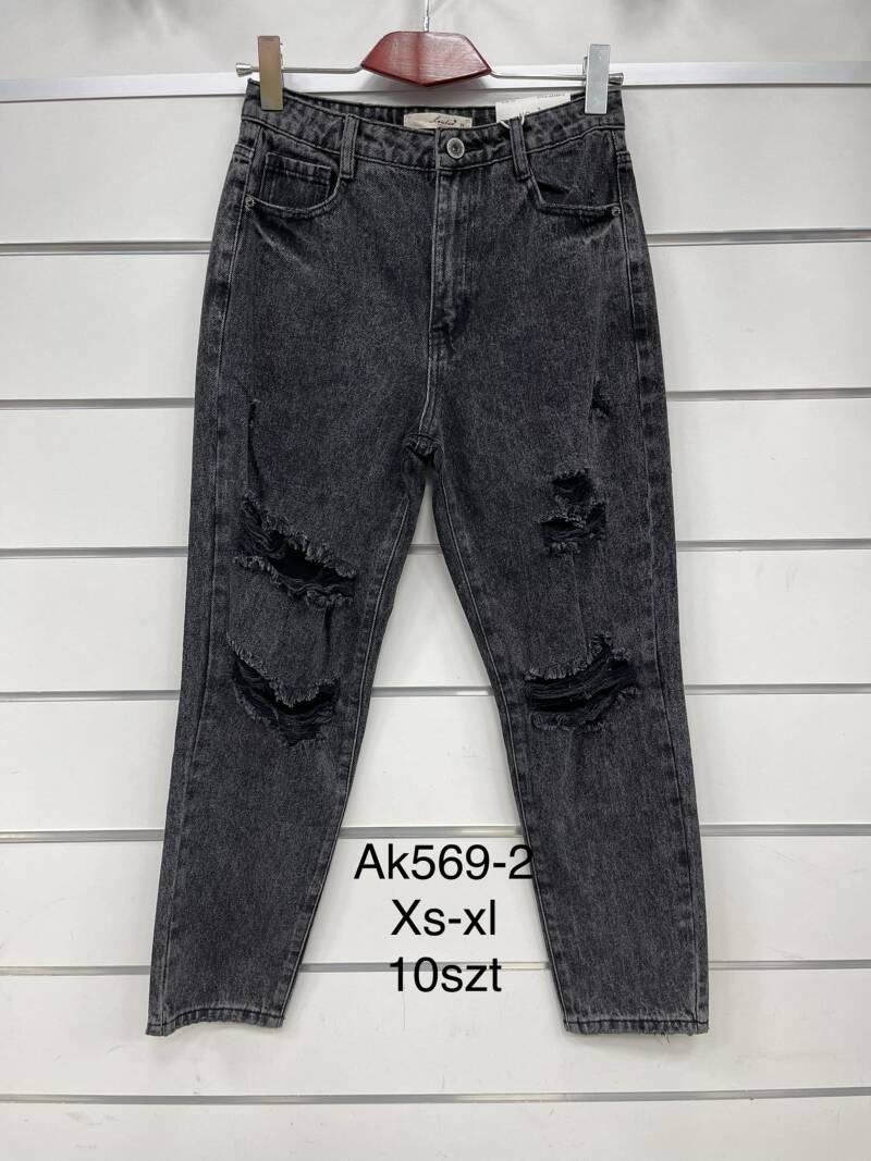 Spodnie damska jeans . Roz XS-XL. 1 kolor. Paszka 10szt.  