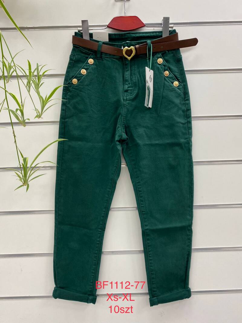 Spodnie damska jeans . Roz XS-XL. 1 kolor. Paszka 12szt.  