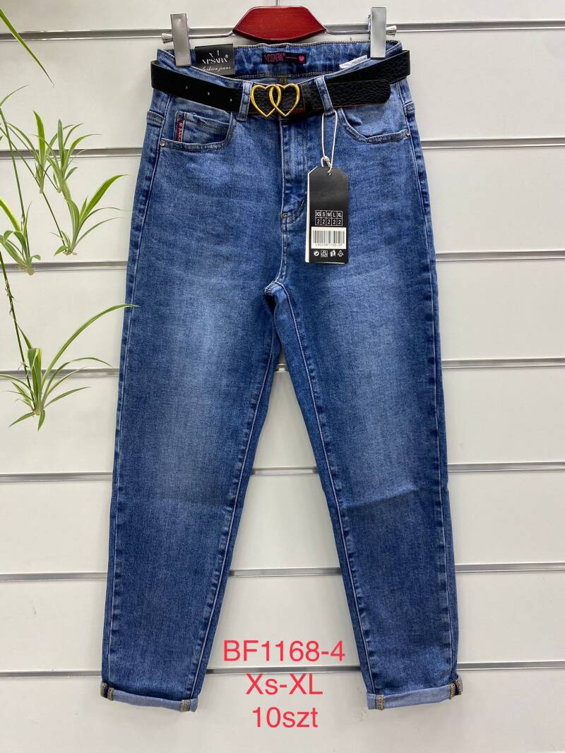 Spodnie damska jeans . Roz XS-XL. 1 kolor. Paszka 10szt.  