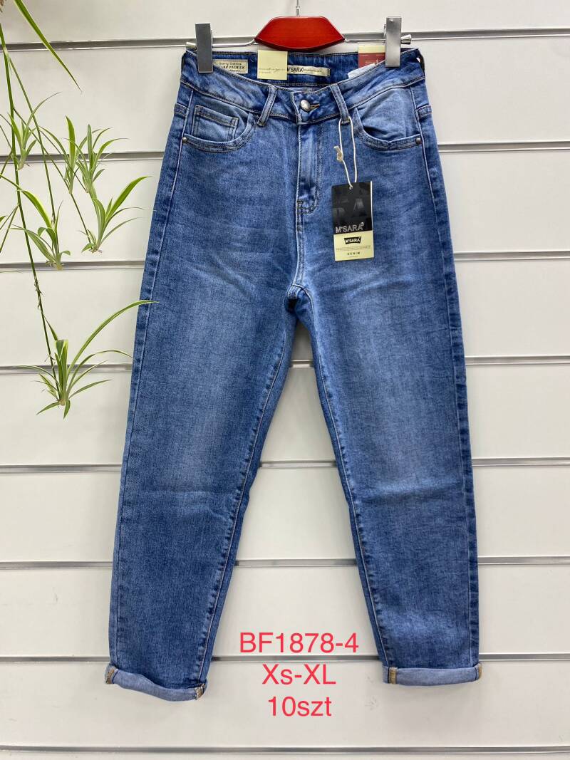 Spodnie damska jeans . Roz XS-XL. 1 kolor. Paszka 10szt.  