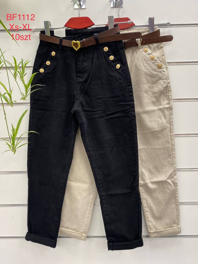 Spodnie damska jeans . Roz XS-XL. 1 kolor. Paszka 12szt.  