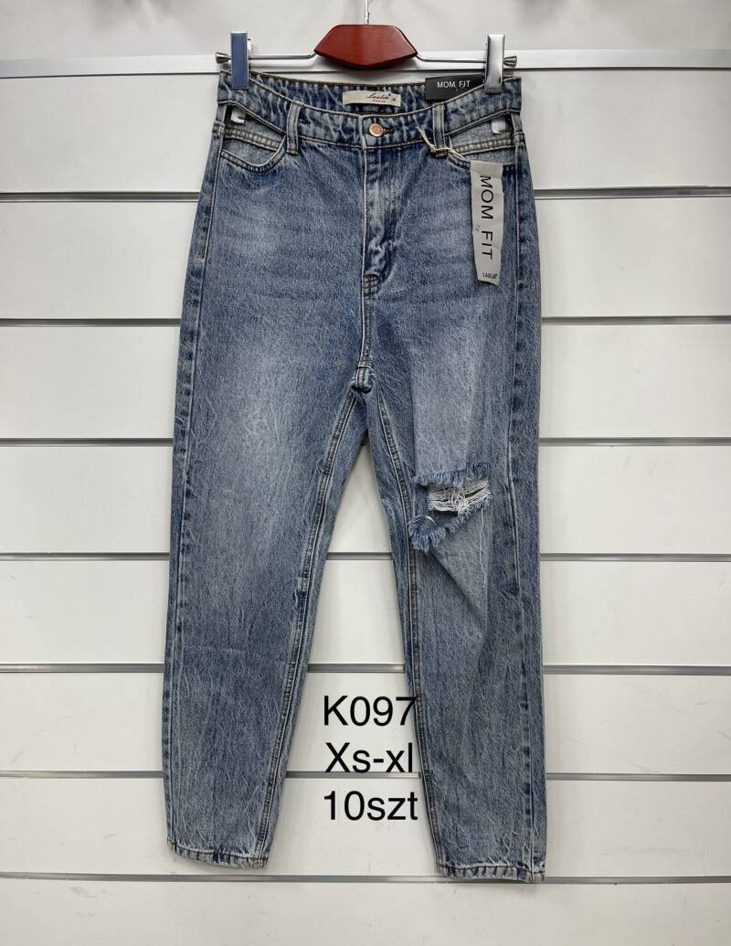 Spodnie damska jeans . Roz XS-XL. 1 kolor. Paszka 10szt.  