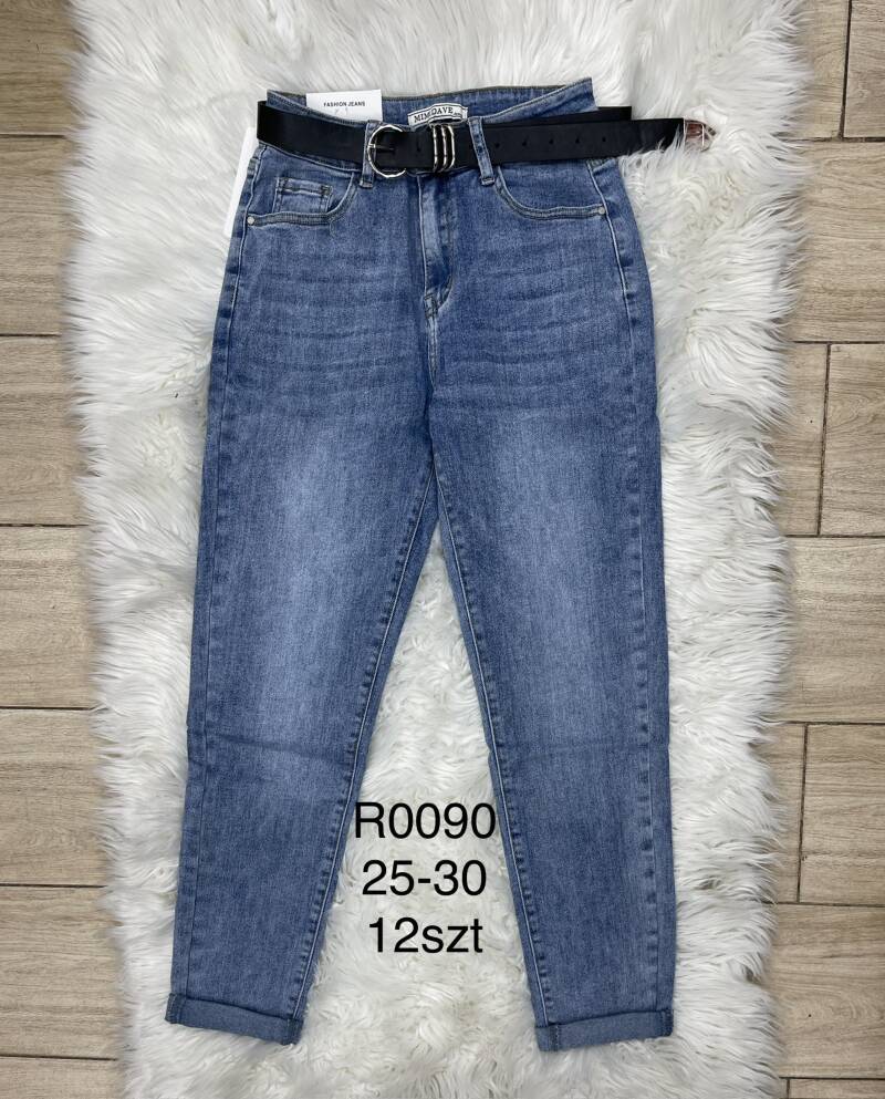 Spodnie  damska jeans . Roz 25-30. 1 kolor. Paszka 12szt.  